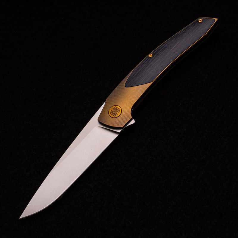 Model T – RWL-34 Blade – Bronze TI W- Bronze – Black Micarta Inlay