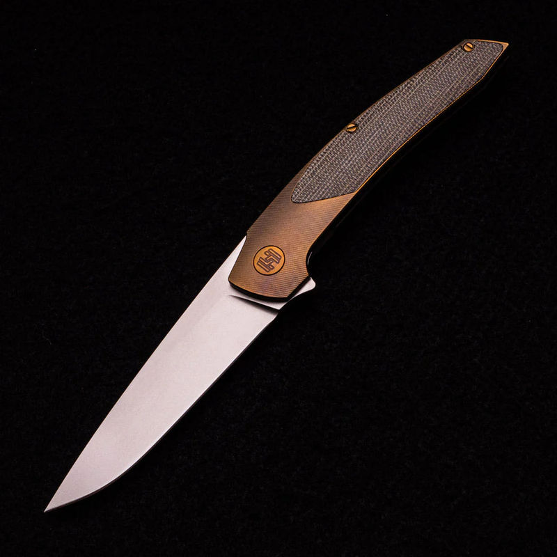 Model T – RWL-34 Blade – Bronze TI W- Bronze – Green Micarta Inlay
