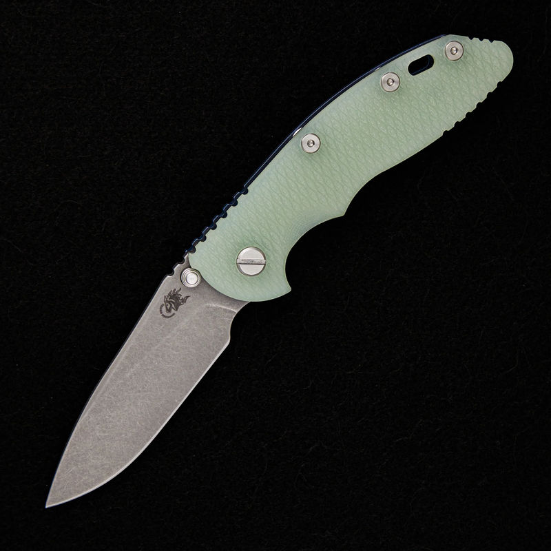 XM-18 3.5″ – Slicer S45VN – Non Flipper – Tri-Way – Battle Blue – Translucent Green G10
