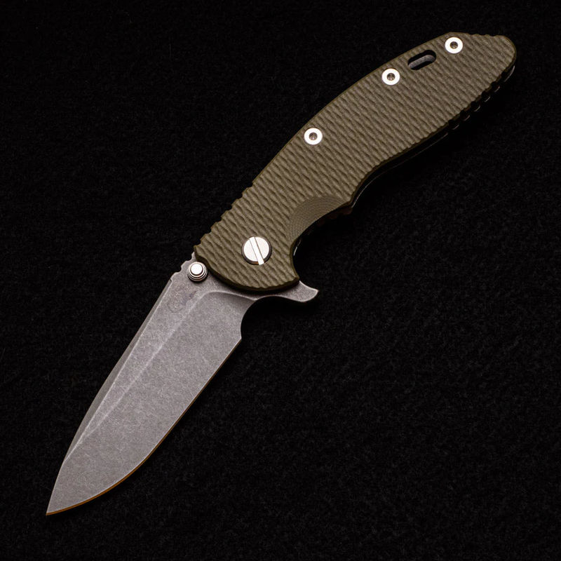 XM-18 3.5″ – S45VN Spearpoint – Tri-Way – Working Finish – OD Green G10