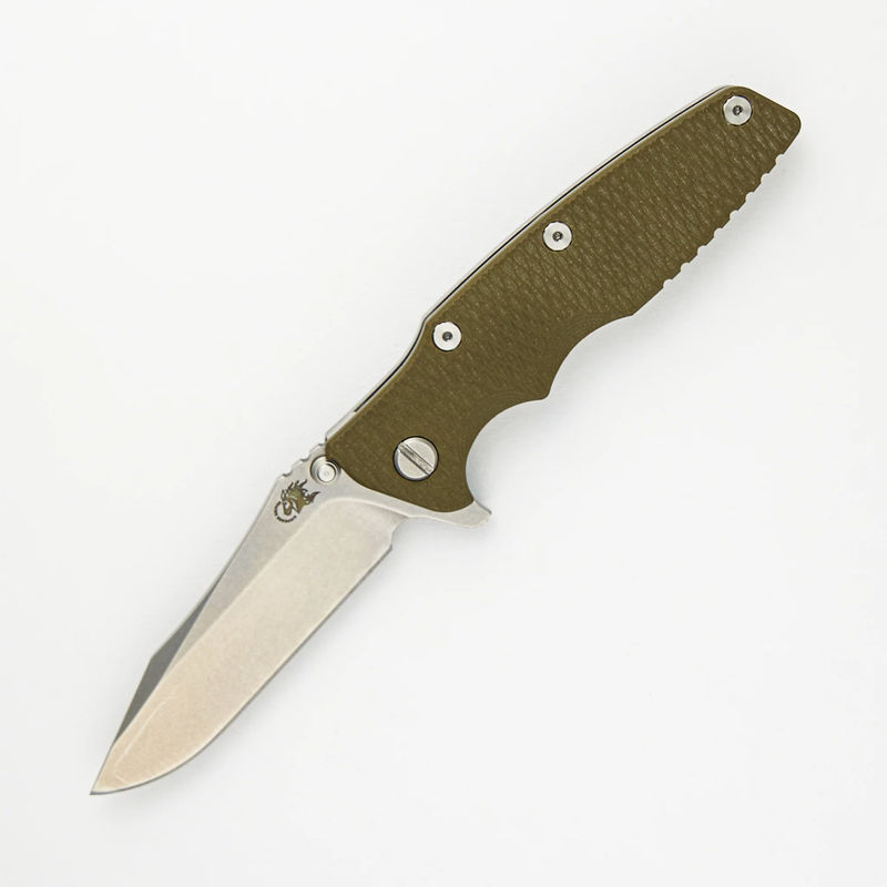 Eklipse 3.5" - S45VN Spearpoint - Tri-Way - Stonewash - OD Green G10