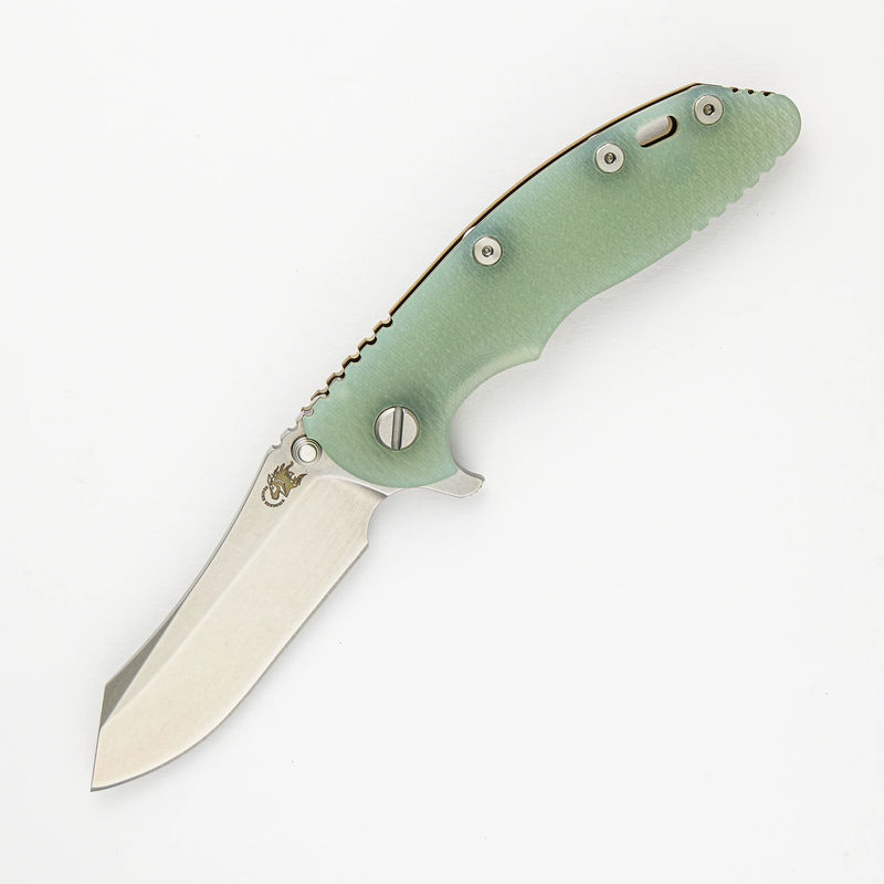 XM-18 3.5″ – Skinner S45VN – Tri-Way – Stonewash Bronze – Translucent Green G10