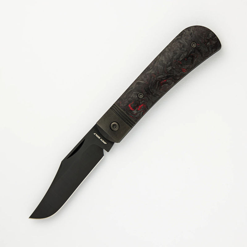 Benny's Clip - Fat Carbon Dark Matter Red Handle - S90V Blade