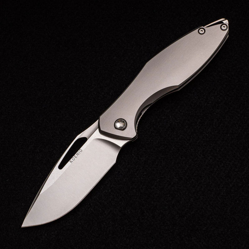ARIUS – FLIPPER DELETE – SMOOTH TITANIUM HANDLE – M390 BLADE