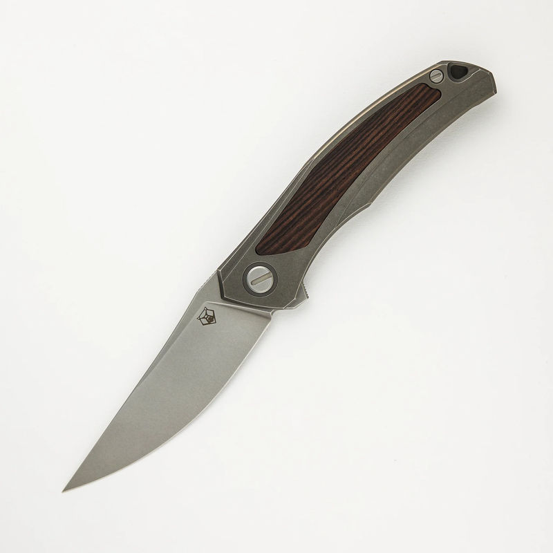 Ursus Quantum - Cromax PM Blade - Titanium Handle - African Blackwood Inlay - MRBS - Wood Variant:Pattern 7
