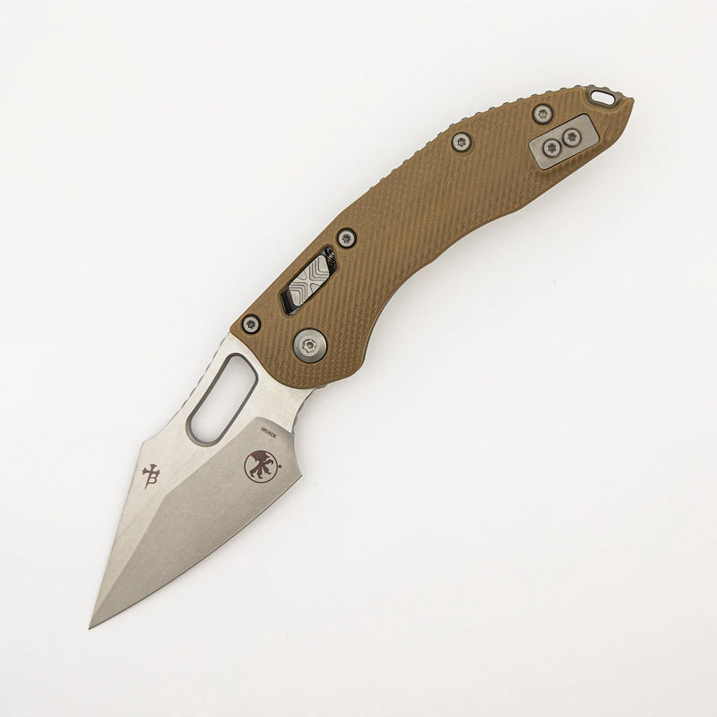 Stitch - RAM-LOK S/E Fluted G-10 Tan Stonewash Standard 169RL-10 FLGTTA (Borka Blades Design)