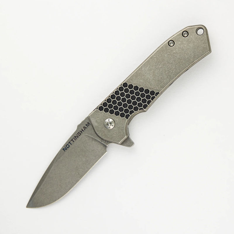Ultra4 Folder - Titanium Handle - Honey Badger - Blackened Tumbled
