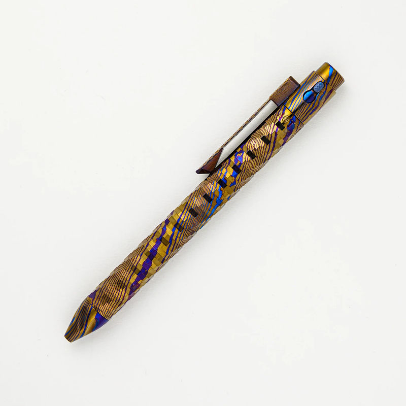 TiButton - MokuTi Parker Full Digital RHSL Full Build W/ Full Carved Machined Clip & Helix Tip