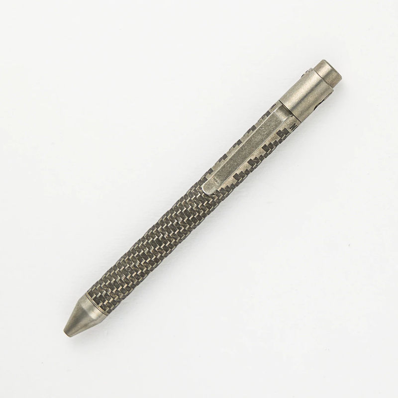 TiButton - Titanium Parker Full Digital RH SL Blasted Tumbled Pen