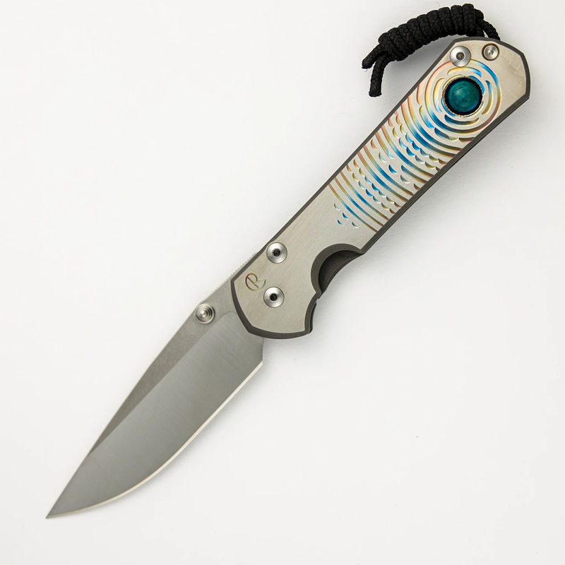Large Sebenza Unique Graphic - 10MM Chrysocolla