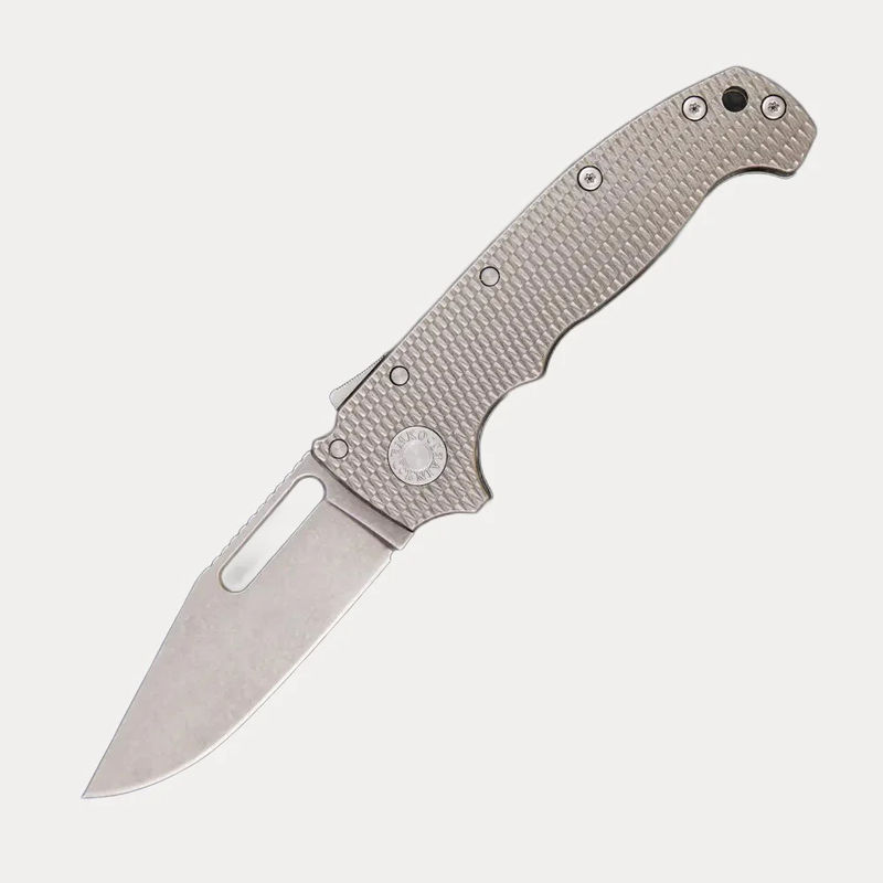 AD20 – Textured Titanium Handle – CPM 3V Blade