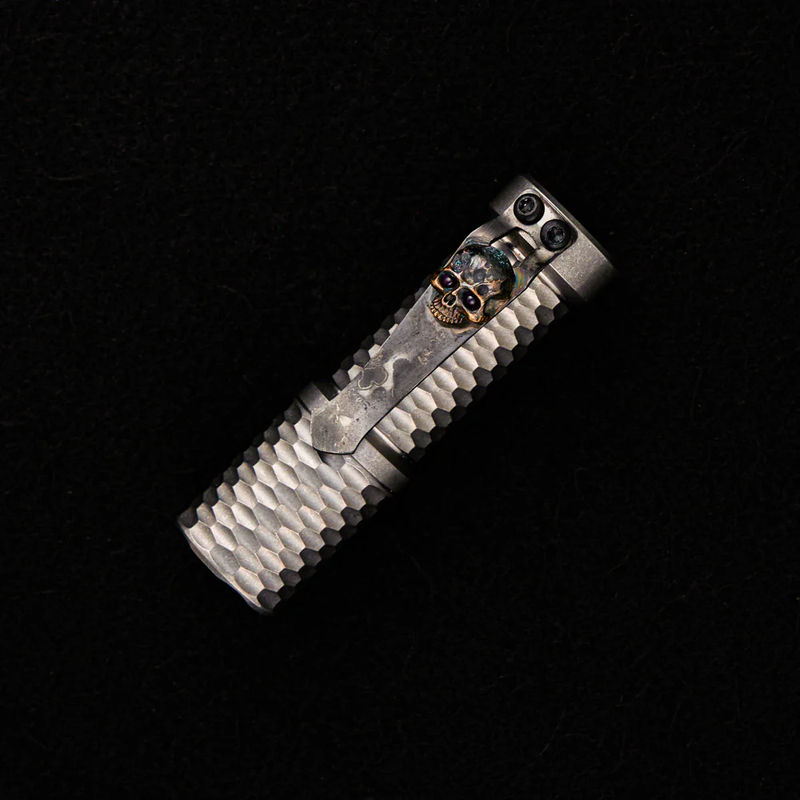 Ti Gunner Trident Custom Flashlight – Steel Flame Clip