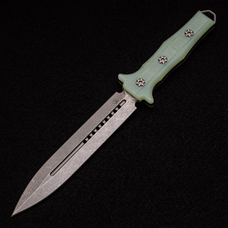 Nephilim – Jade G10 Handle – Stonewashed Elmax Blade