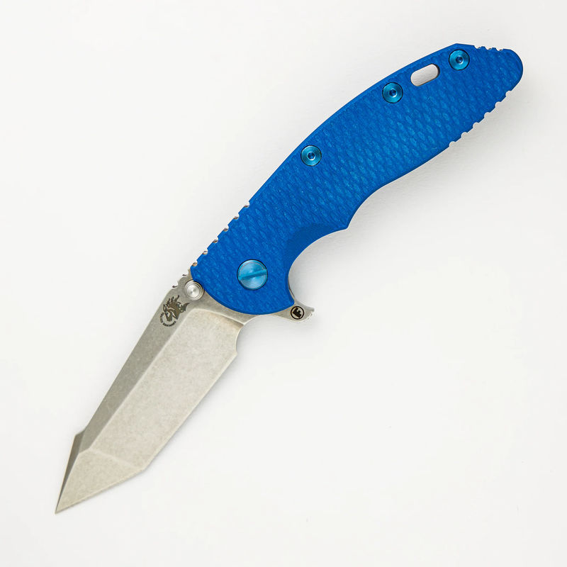 XM-18 - Fatty Harpoon Tanto Blade - Blue Ano Titanium/Blue G10 Handle