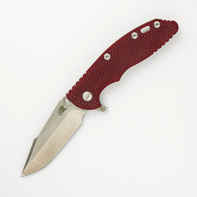 XM-18 3.5" - Skinny Harpoon Spanto - Tri-Way - Stonewash - Red G10