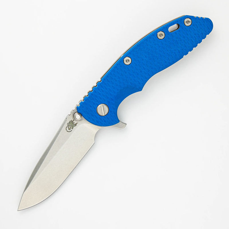 XM-18 3.5" Spearpoint - Tri-Way - Stonewash - Blue G10