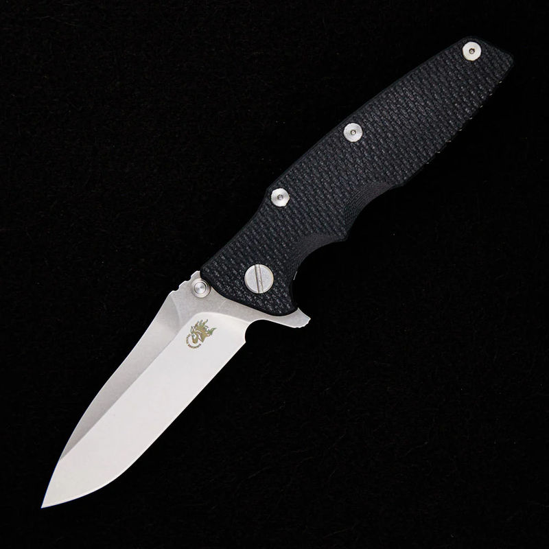 EKLIPSE 3.5″ M390 SWEDGED SPEAR TRI-WAY BATTLE BLACK STONEWASH BLADE BLACK G10