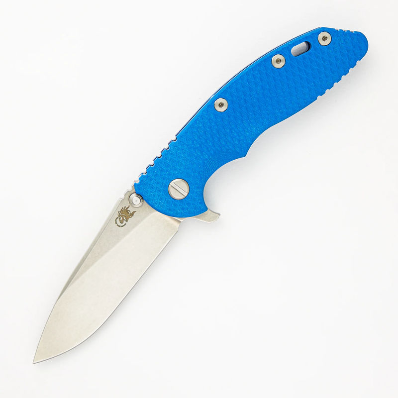 XM-18 3.5" Slicer - No Choil - Tri-Way - Stonewash Blue - Blue G10