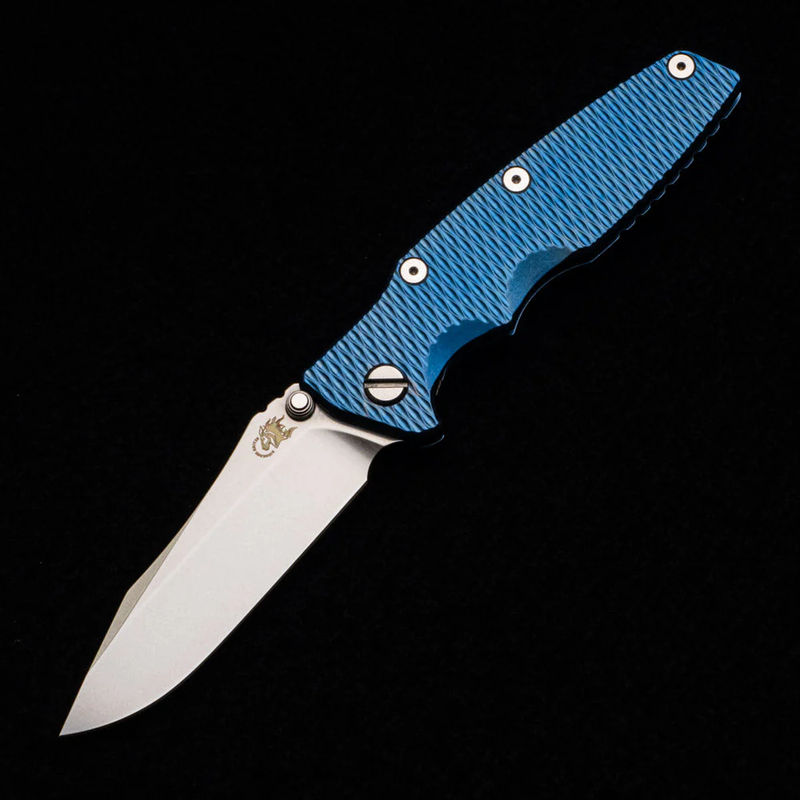 Eklipse 3.5″ – Spearpoint – Non Flipper – Tri-Way – Stonewash Blue Ti