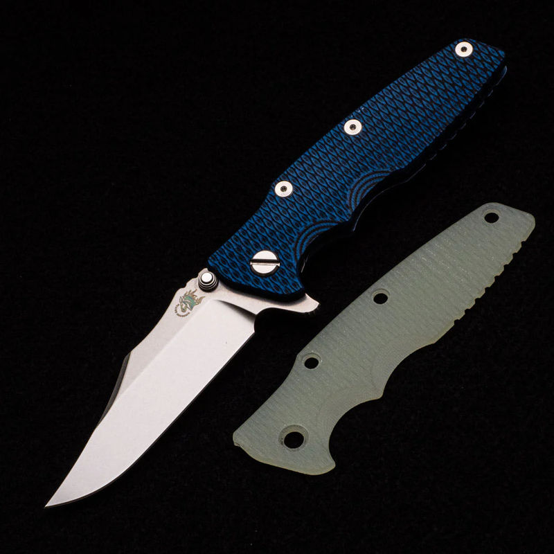 Eklipse 3.5″ – Bowie – Tri-Way – Battle Blue – Translucent Green G10 W- Extra Blue-Black G10