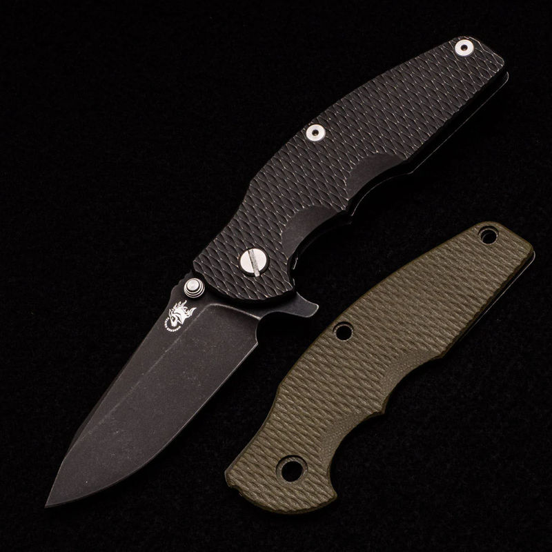 Jurassic 3.5″ – Spearpoint – Tri-Way – Battle Black – OD Green G10 W- Extra Battle Black Titanium