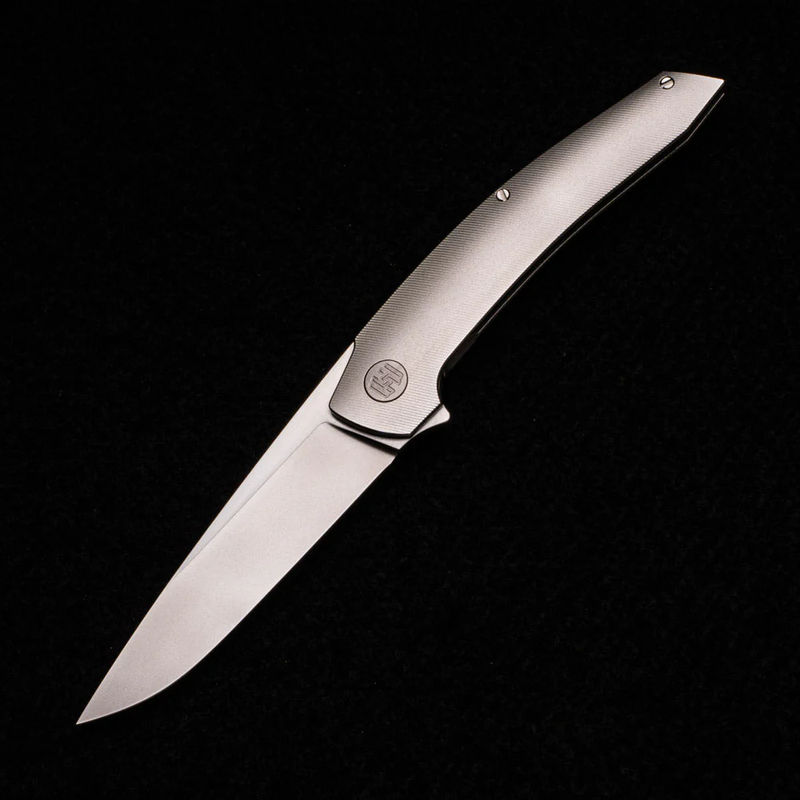Model T – M390 BLADE W- Satin Flats – TI W- SILVER