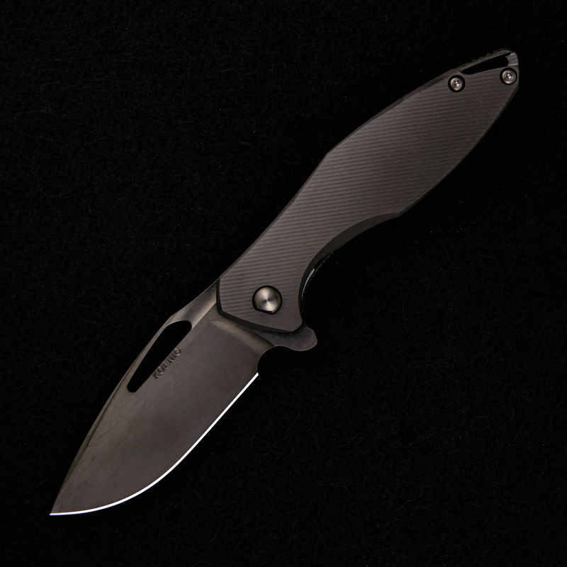 ARIUS – C-PATTERNED FULL DLC – TITANIUM HANDLE – DLC 20CV BRIGHTWASHED W/ PF BLADE
