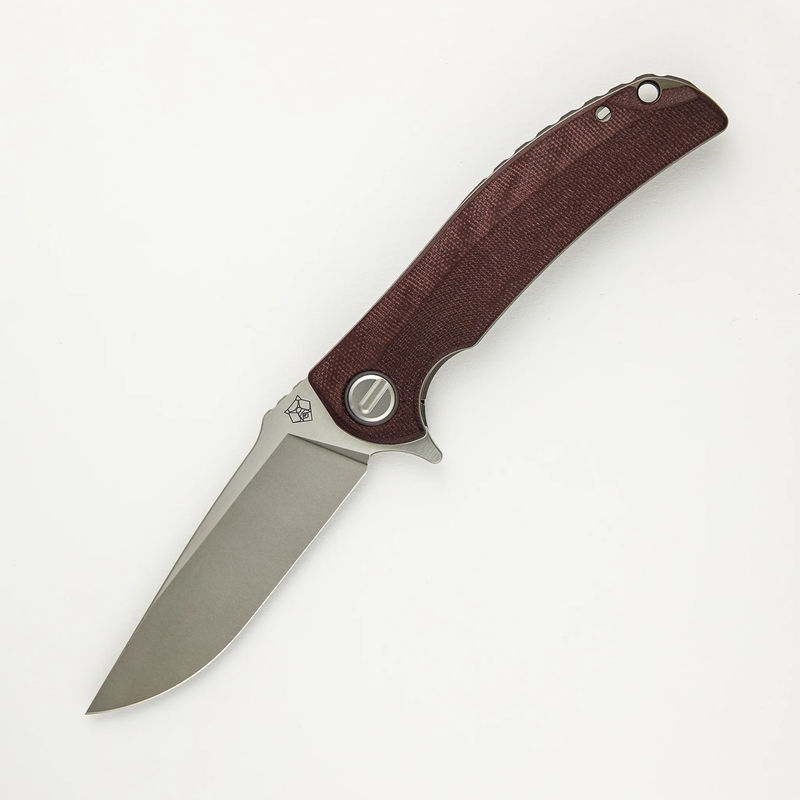 "Limited Edition" Soft Overkill - M398 Blade - Maroon Canvas Micarta Handle - SRRBS (RJ Martin Design)