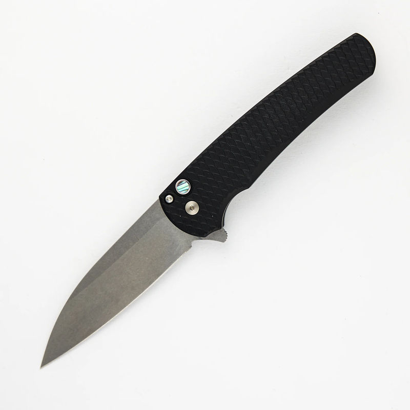 Malibu CCKS Spring 2024 Ltd. - "Dragon Scale" Textured Handle - Stonewash MagnaCut Wharncliffe Blade - Abalone Button #62 of 100