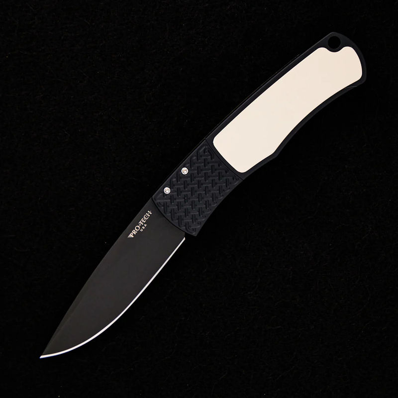“Whiskers” Design – Tuxedo Black Handle – Ivory Micarta – Black Blade BR-1.52