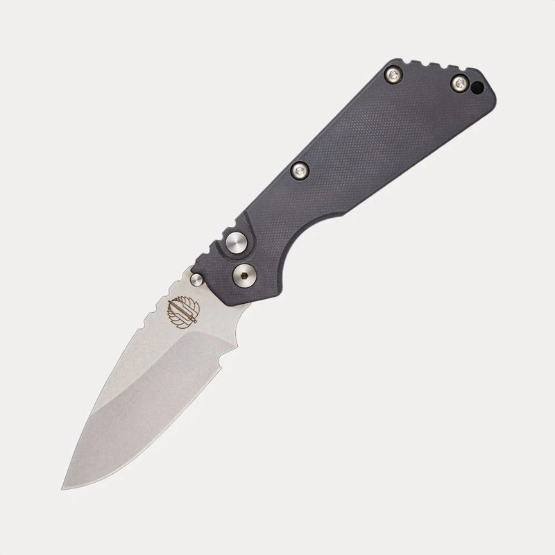 SNG – Grey G-10 – Black Aluminum – Stonewashed Blade