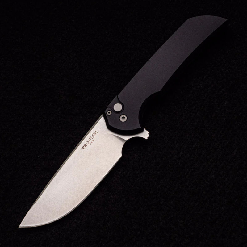Mordax – Solid Black Aluminum Handle – Stonewash Magnacut Blade – MX101