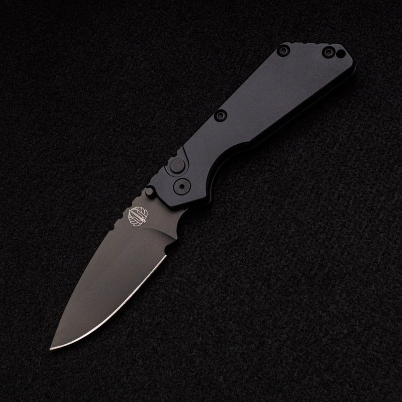 Strider SnG Auto - Black Aluminum Handle - Black DLC 154CM Blade - 2403