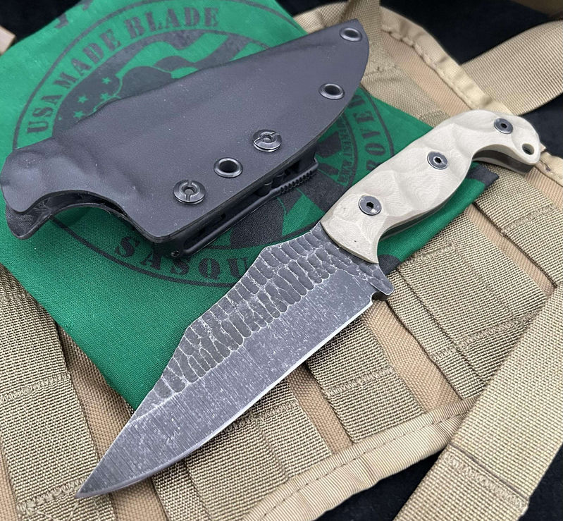 Stroup Knives TU1 Tan Layered G10